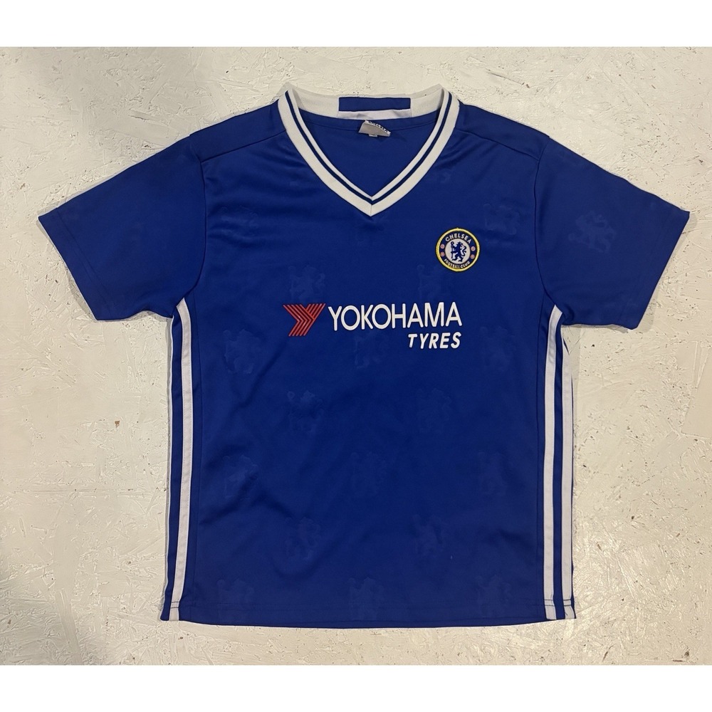 Chelsea FC 2016/17 Home Jersey Hazard Youth Large Blue Soccer V Neck Athletic